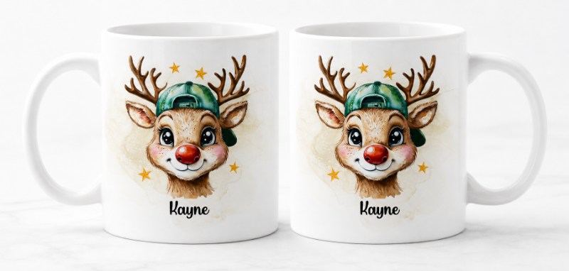 Reindeer Personalised 11oz Ceramic Mug