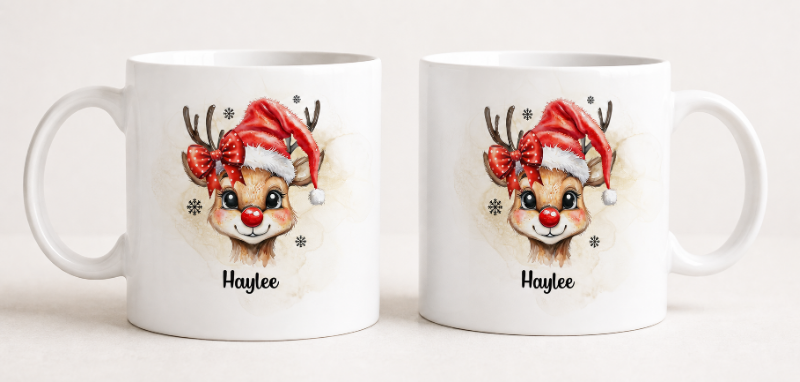 Reindeer Personalised 11oz Ceramic Mug
